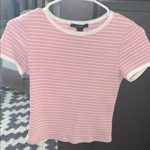 Forever 21 Pink Striped Tee